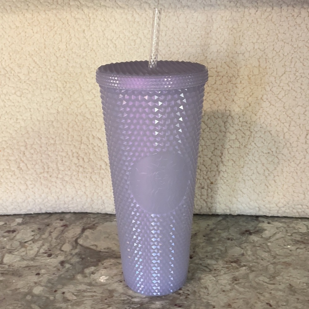 NWT Starbucks Snow White Ice Iridescent Cold Cup Studded Tumbler 2021 Winter - Picture 2 of 9